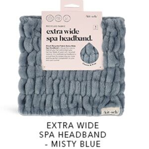 Kitsch Spa Stretchy Extra-Wide Headband - Misty Blue